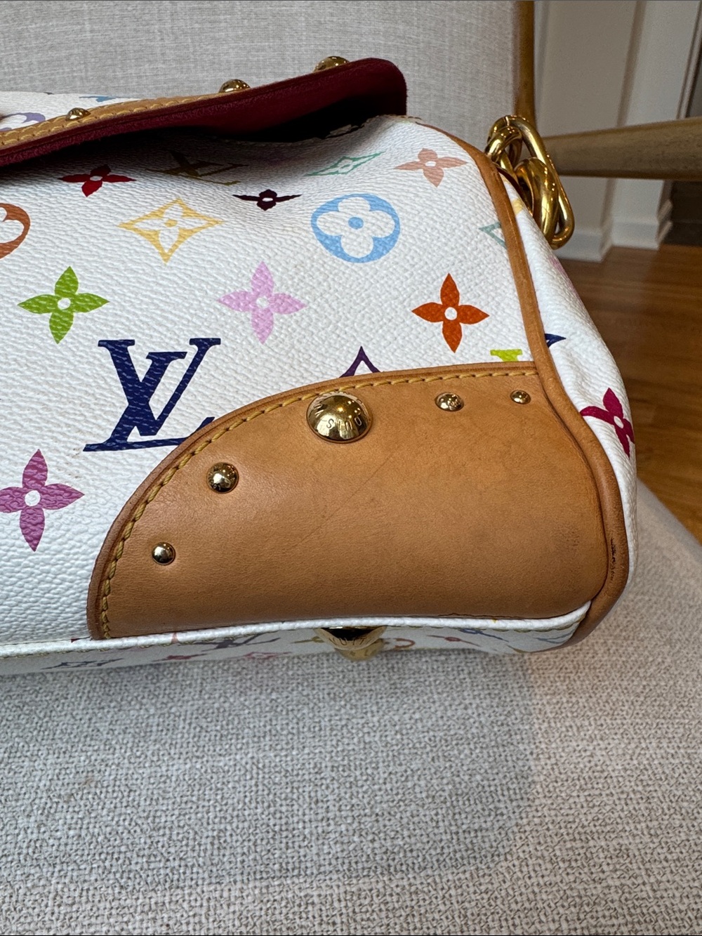 Louis Vuitton Monogram Murakami Multicolor Beverly MM White Authentic *rare* - Picture 12 of 17